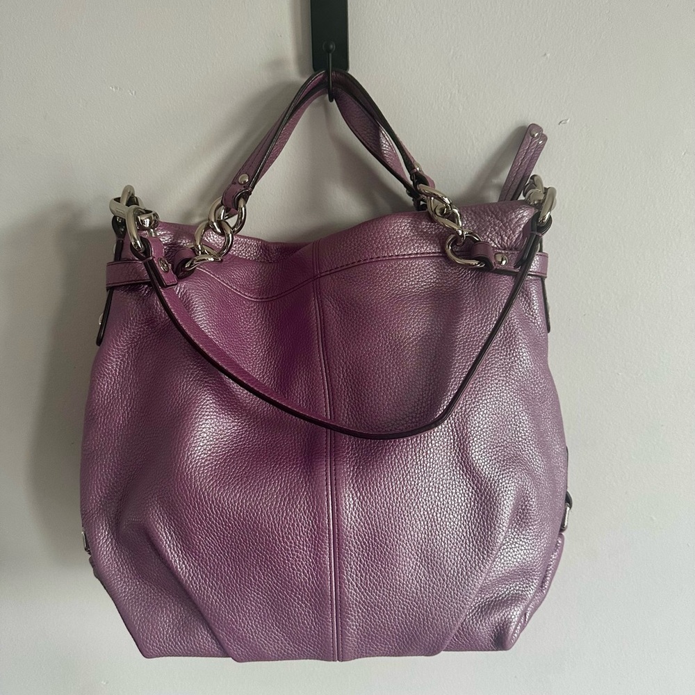 Coach Brooke Purple Convertible Hobo Shoulder Bag - Picture 4 of 10